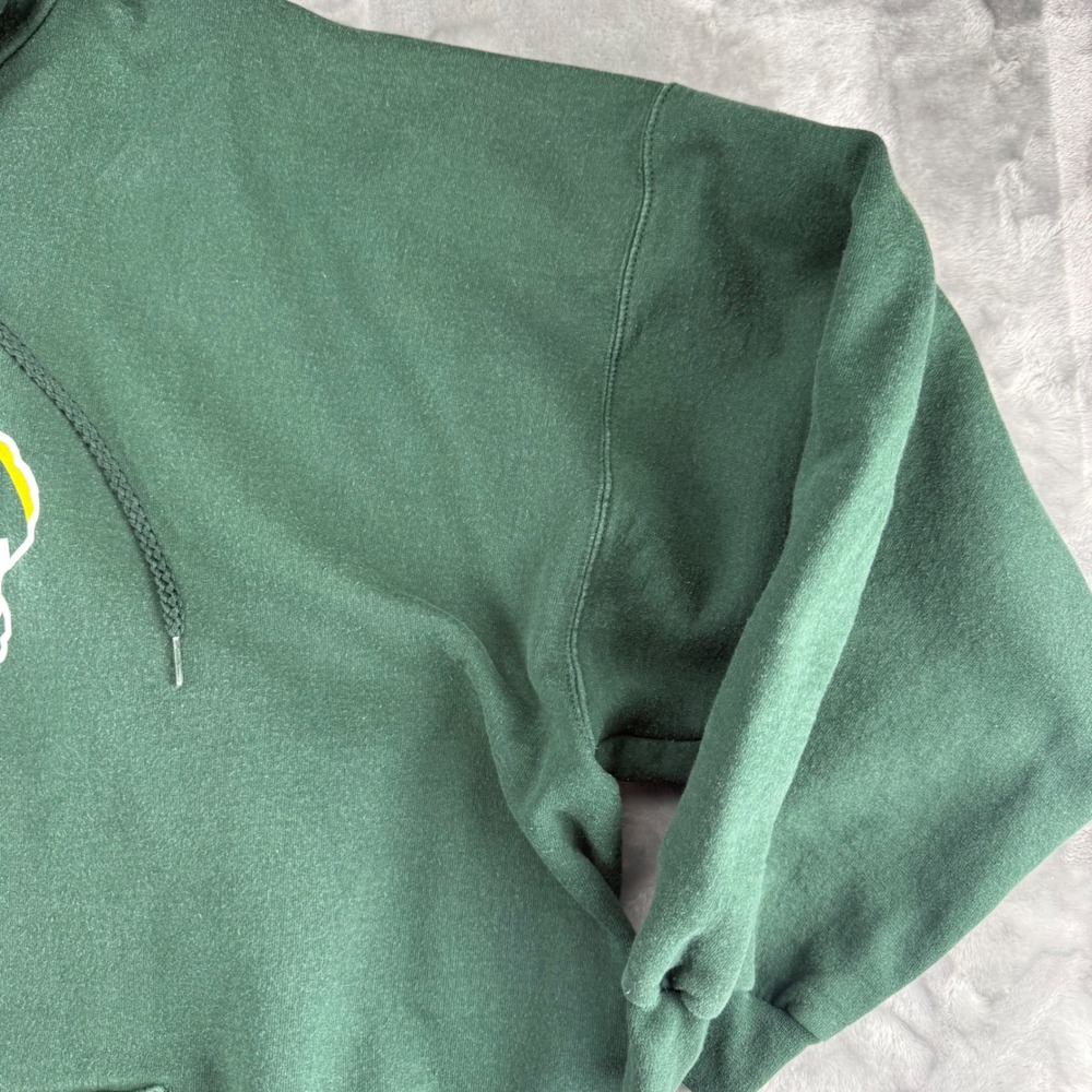 Vintage Hanes Ultimate Cotton Green Bay Packers Hoodie Mens 3XL Green Sweatshirt - Picture 10 of 16